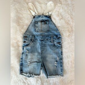 Stylish Kids' Light Blue Denim Overalls